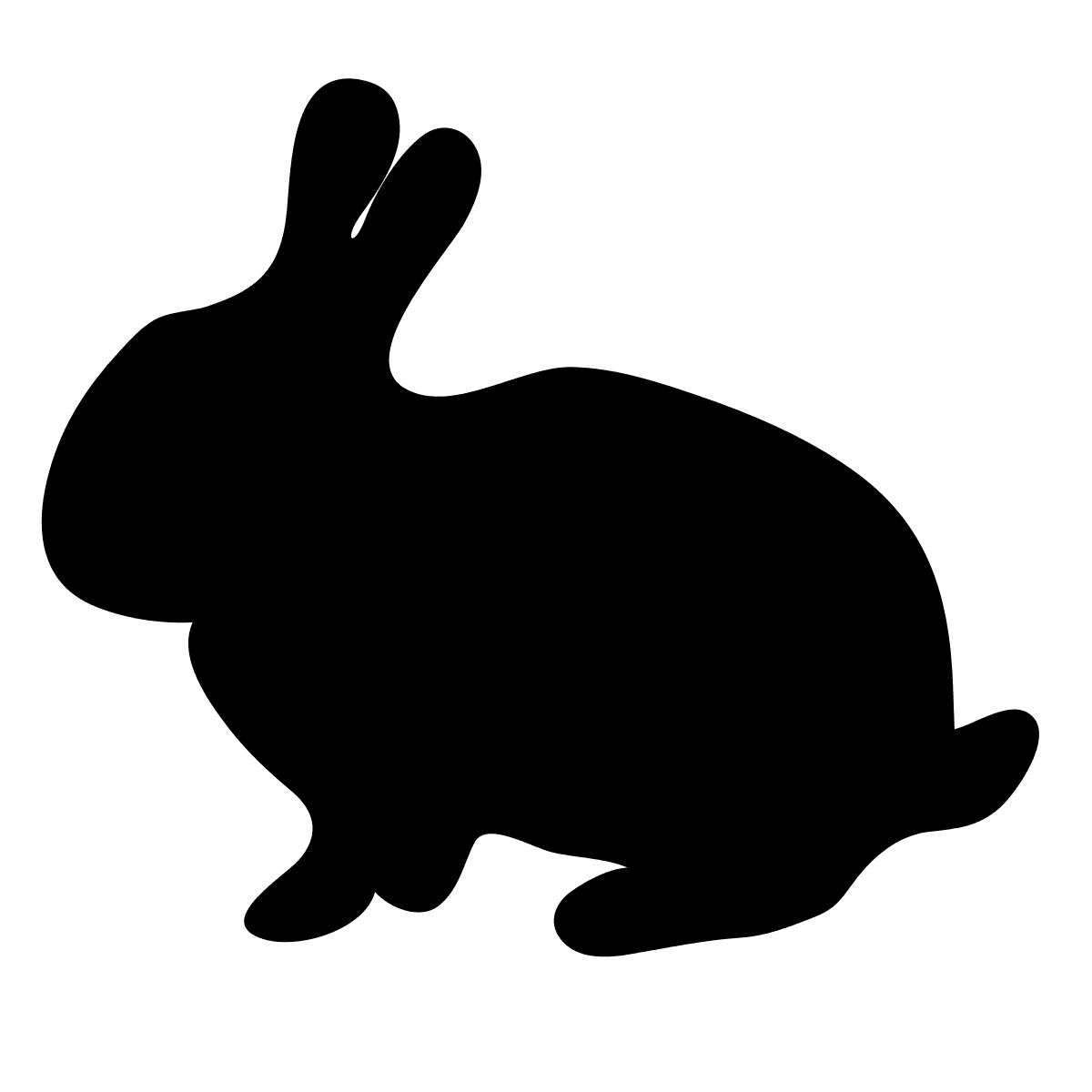 Rabbit silhouette easter bunny clipart suggest logo