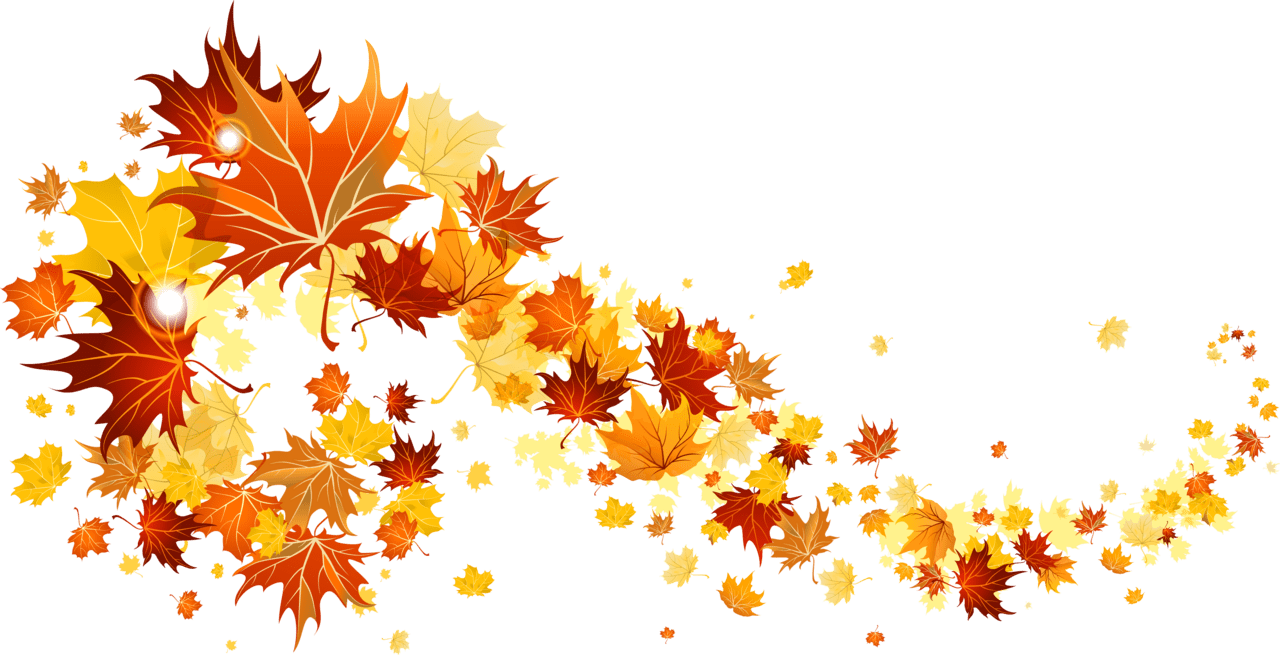 Autumn leaves pin page clipart image