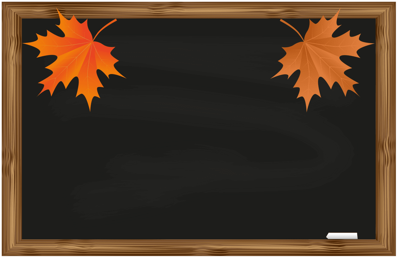 Fall leaves school board with autumn clipart maple leaf pictures surfboard pa