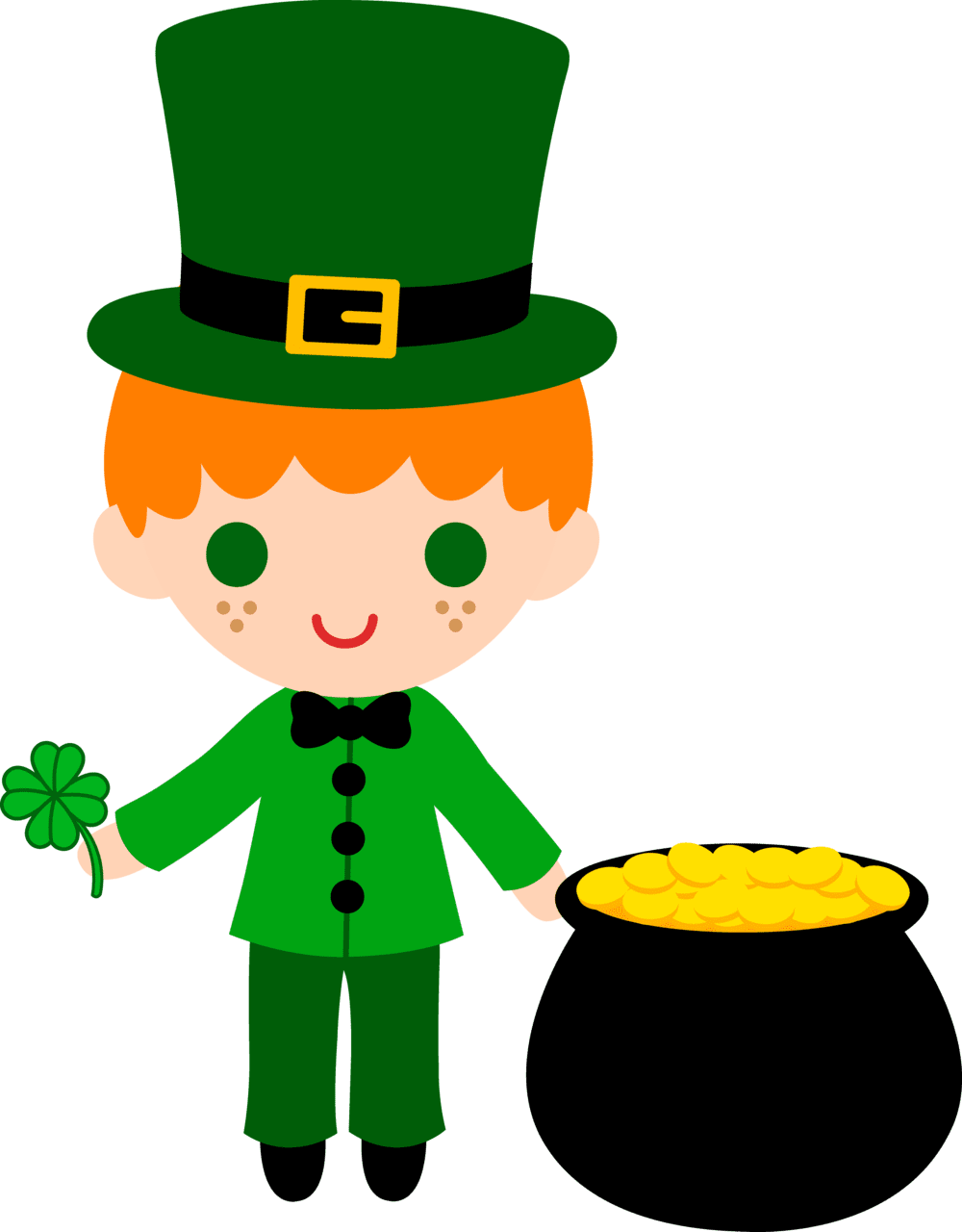 Leprechaun pin page clipart background