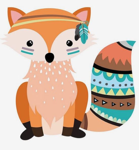 Happy easter fox for nursery decor clipart transparent