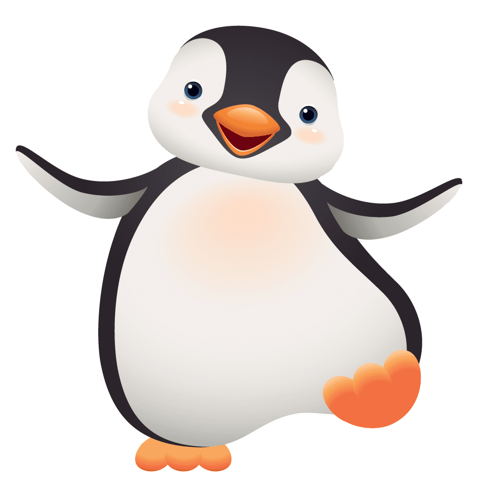 Penguin pin page clipart vector