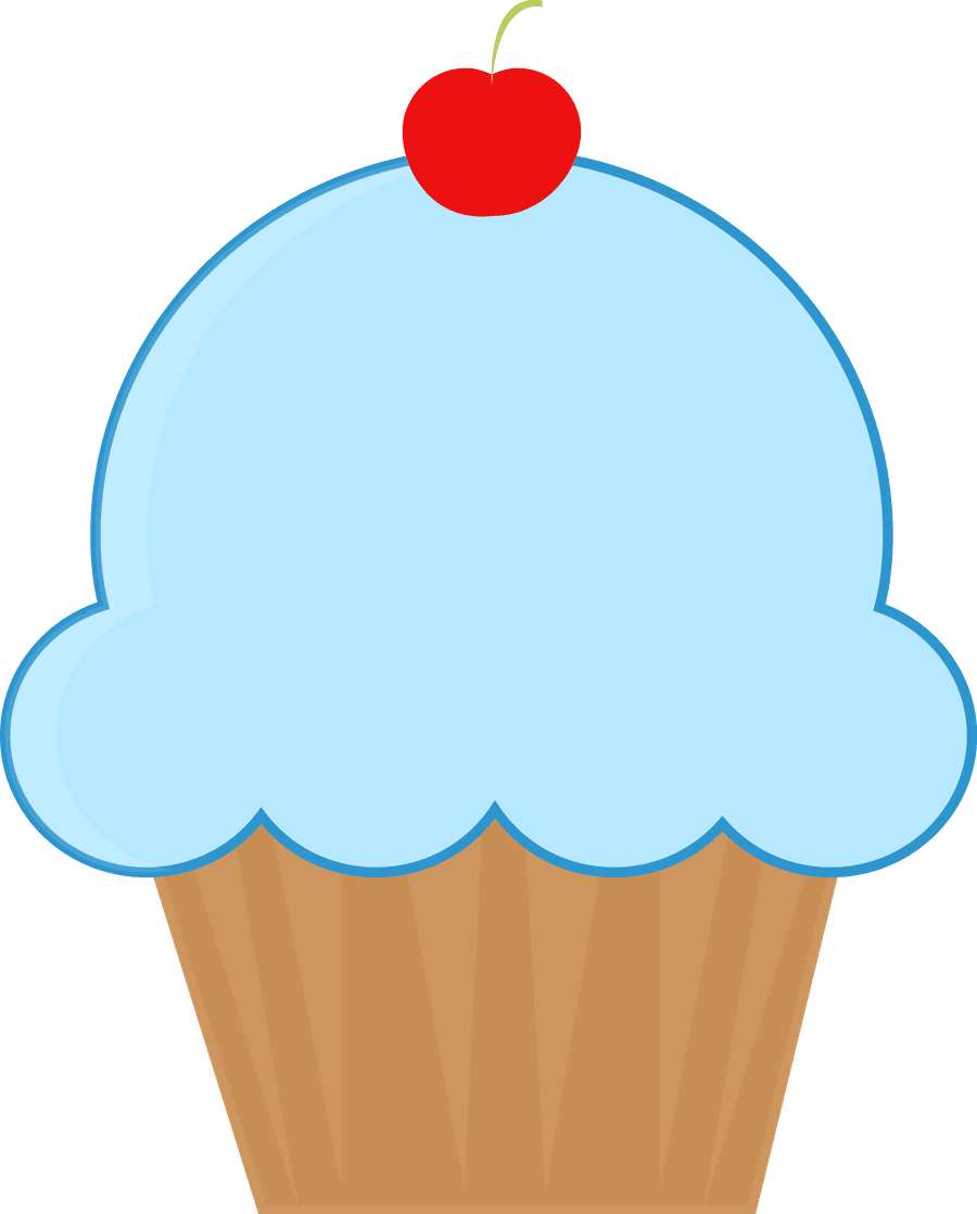 Cupcake clipart sorvete azul blue desenho clipartmax background