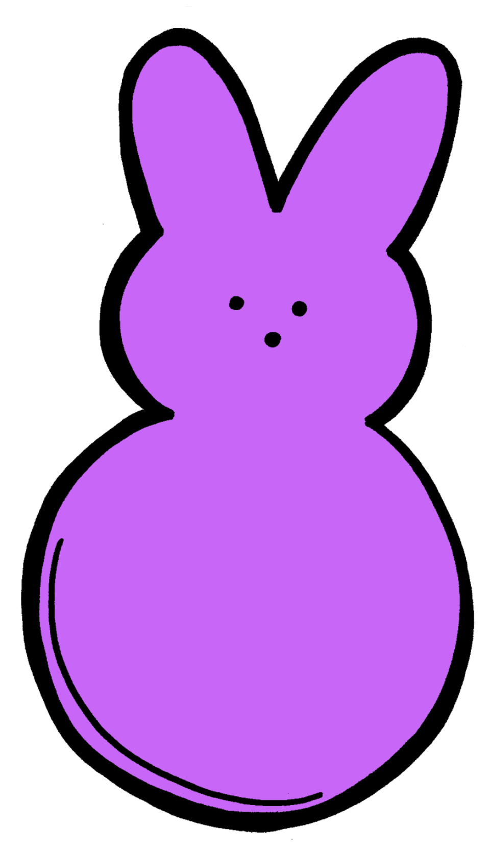 Easter bunny pin page clipart vector 2