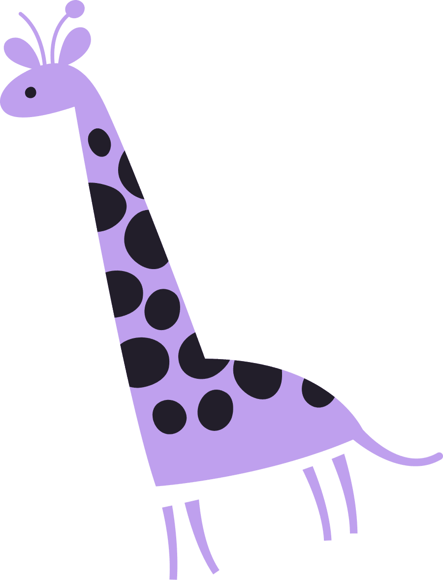 Giraffe pin page clipart vector