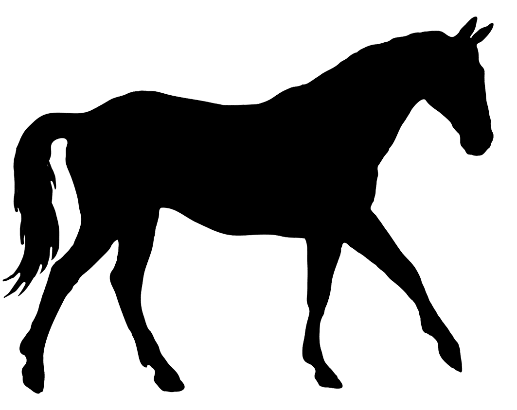 Horse silhouette clipart image