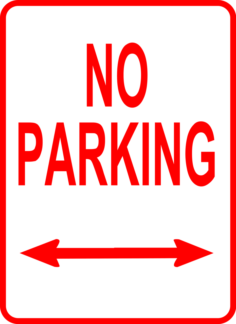 Stop sign no parking clipart logo