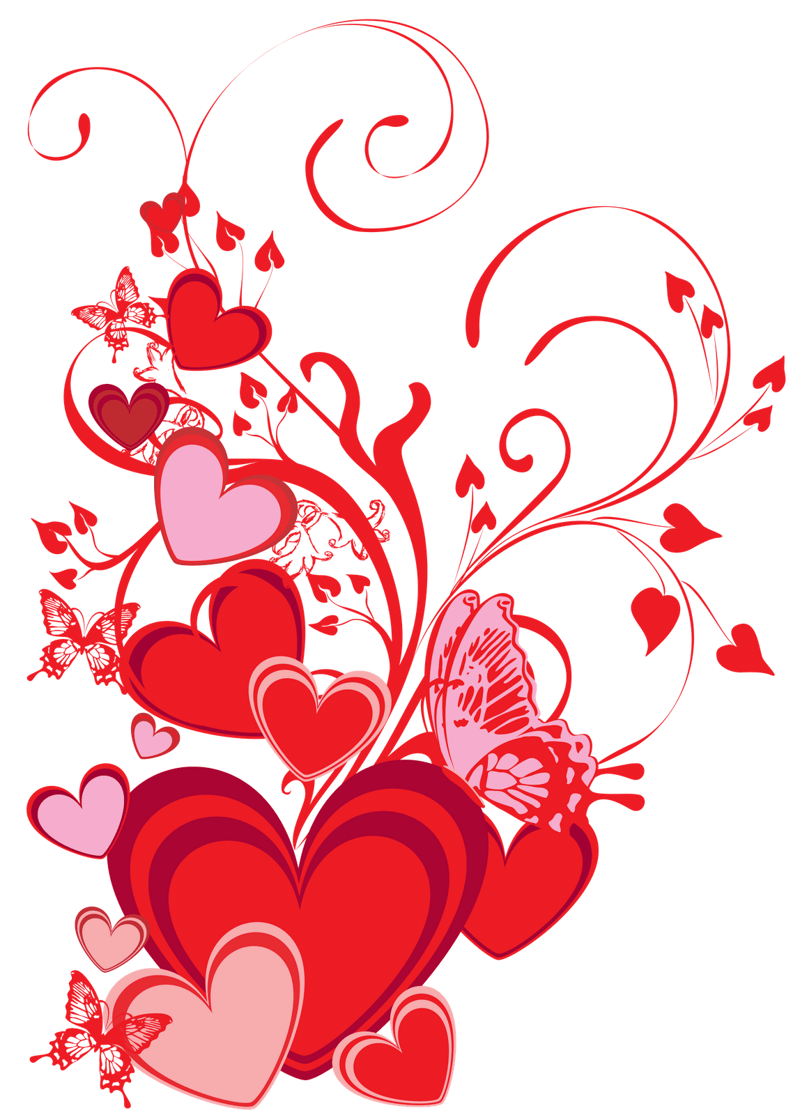 Valentines day im genes de corazones en clipart photo