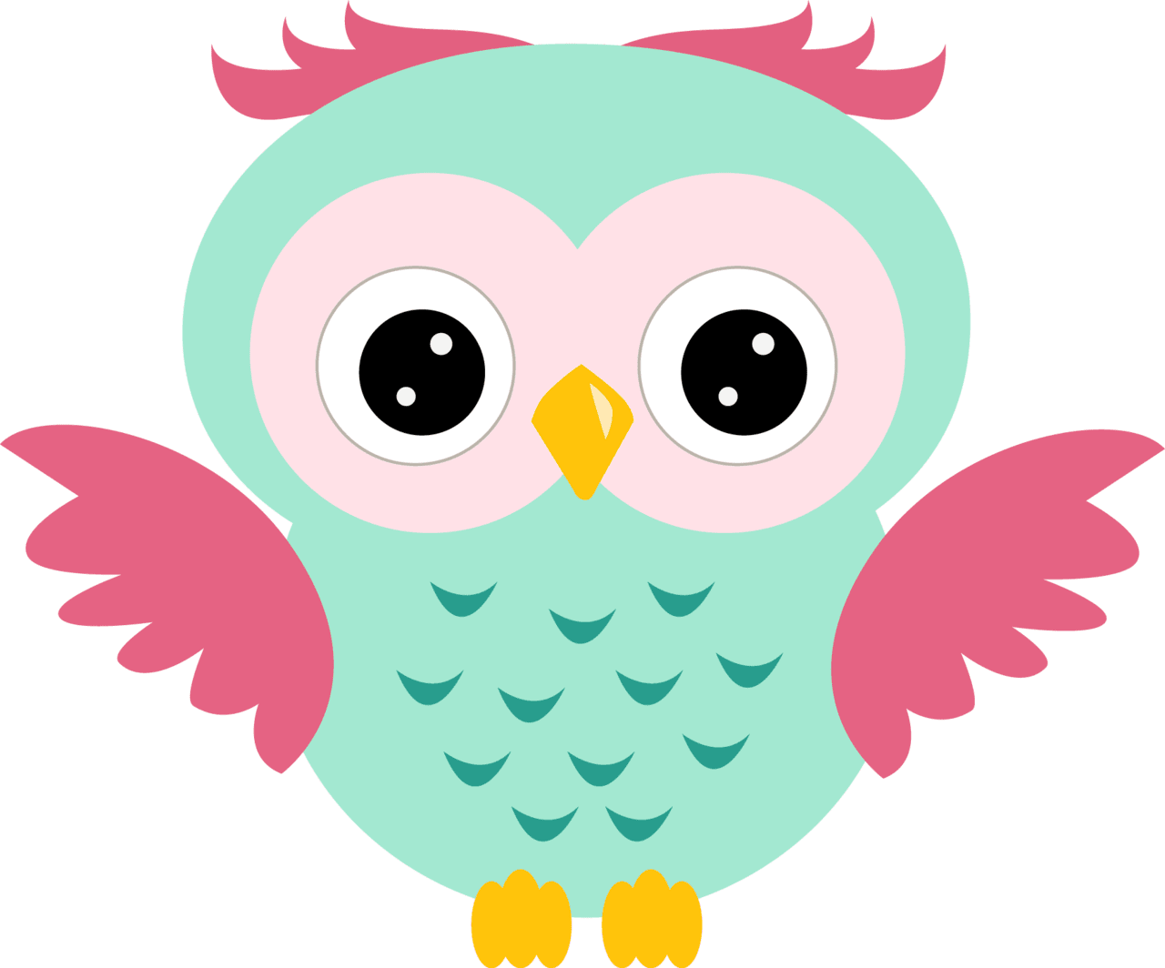 Owl pin page clipart background 2