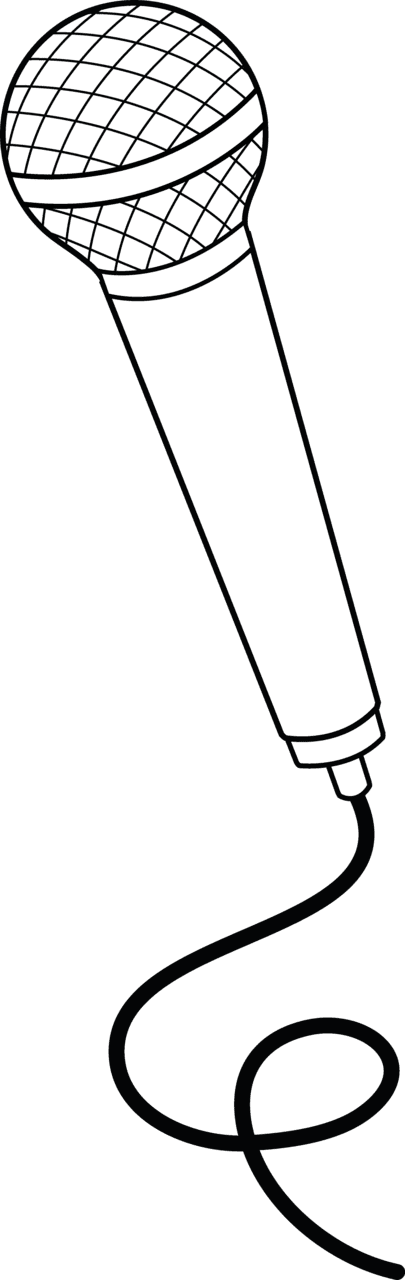 Microphone pin page clipart image