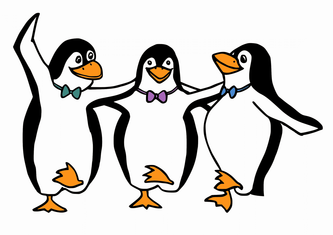 Dancing penguin clipart image