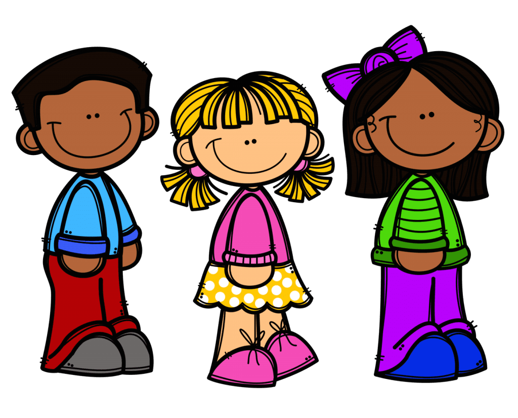 Friends line up kids creative clips clipart bies cartoon free