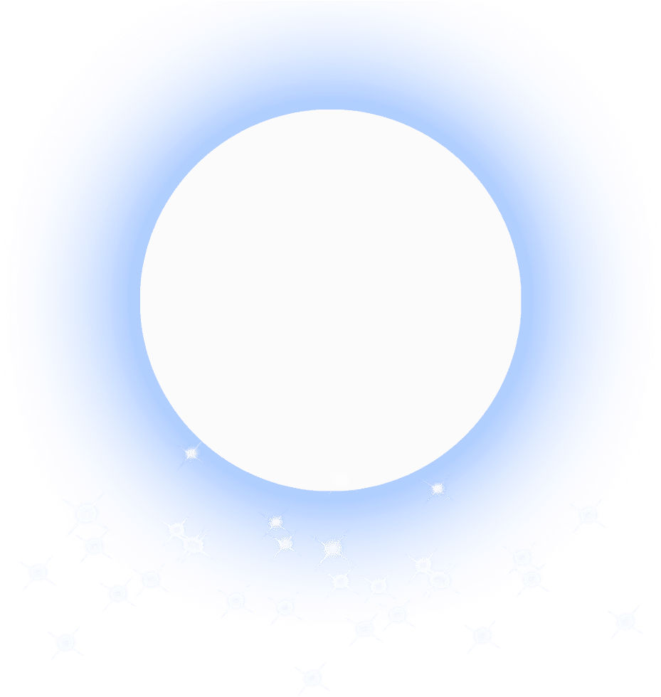 Ftestickers moon stars blue glowing image with no backgroud key clipart