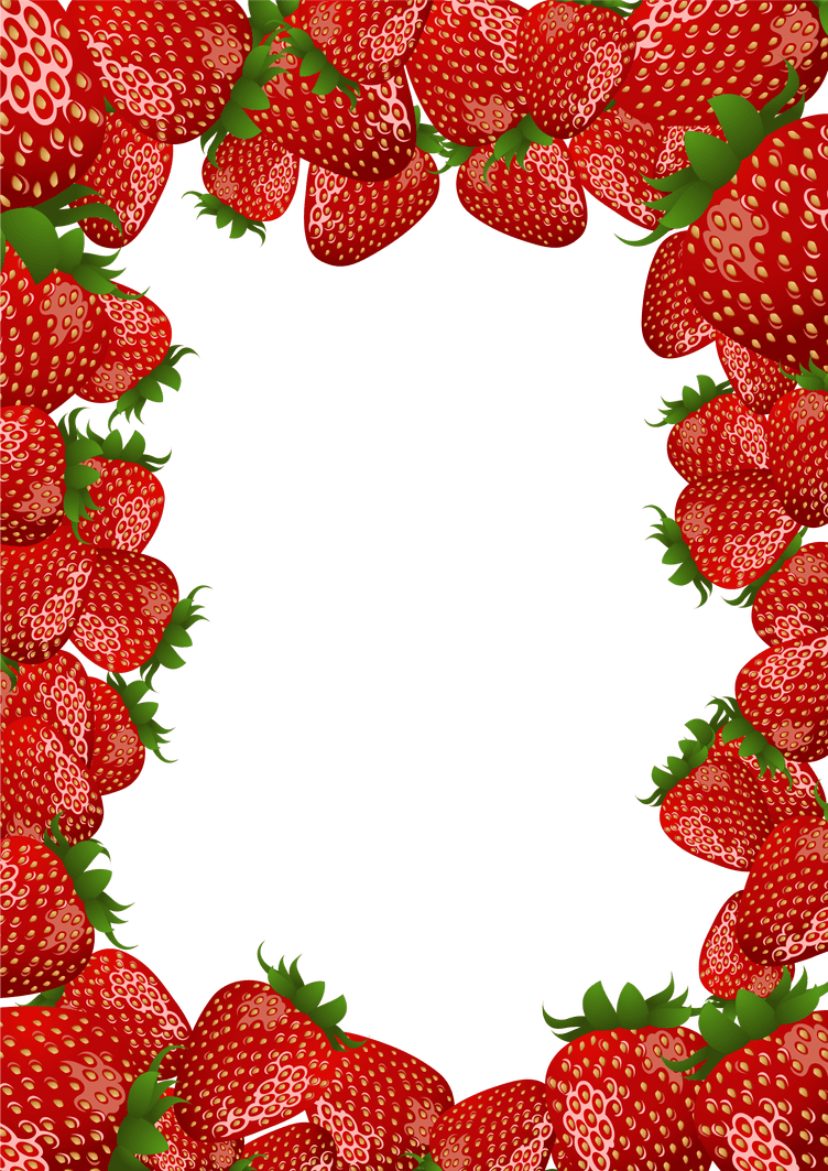 Strawberry frame by flashtuchka deviantart clipart free