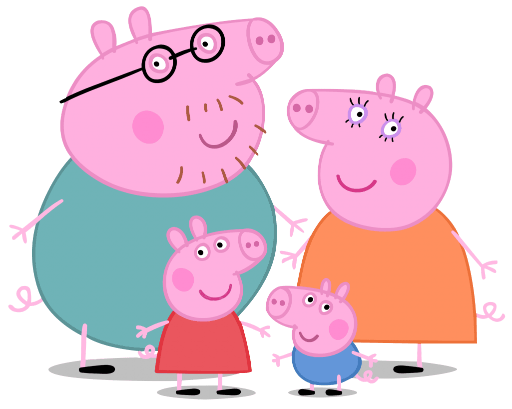 Peppa pig fam lia clipart free