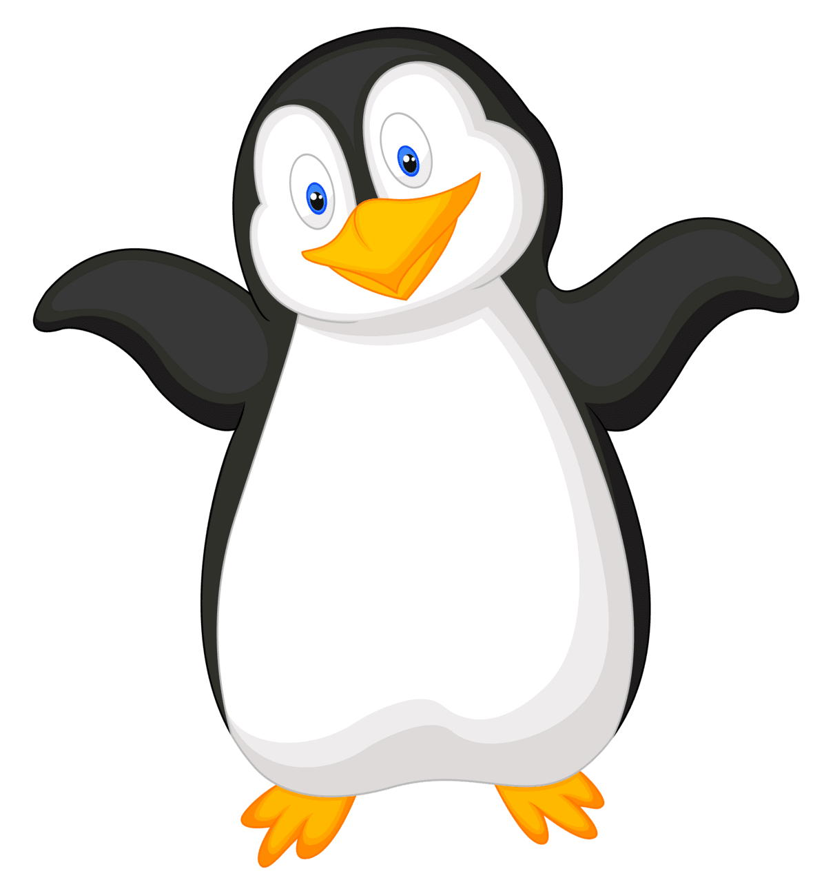 Penguin pin page clipart image