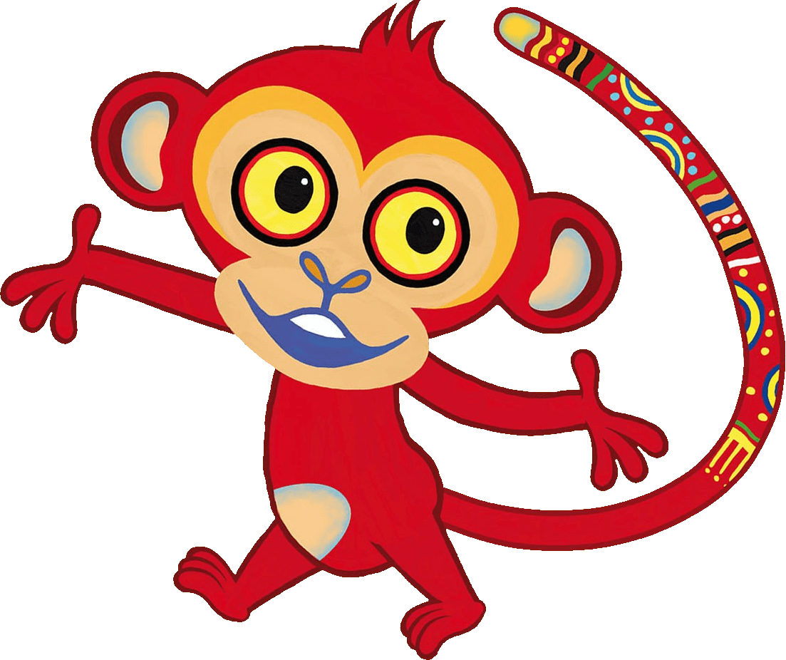 Red monkey clipart clip art