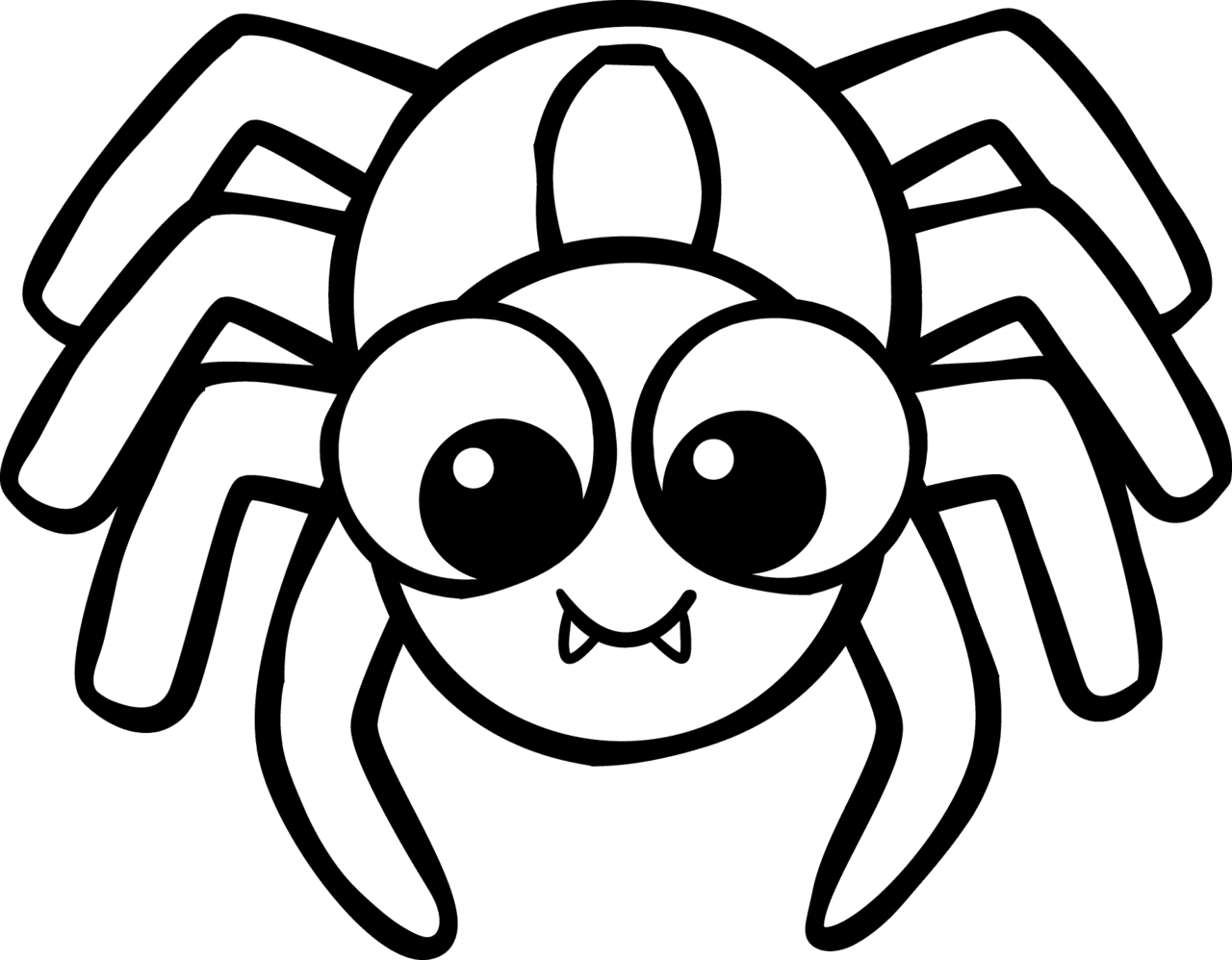 Spider pin page clipart free