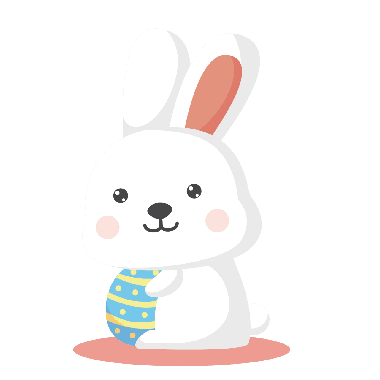 Easter bunny white image clipart