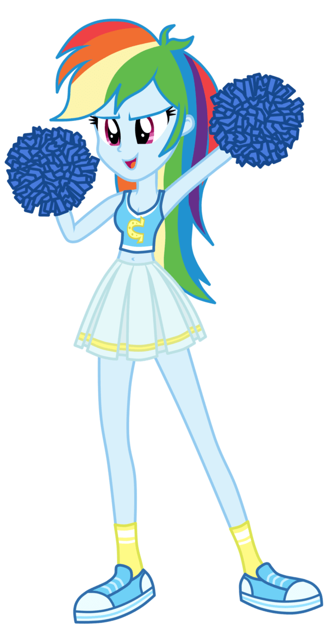 Cheerleader rainbow dash by mixiepie deviantart clipart image