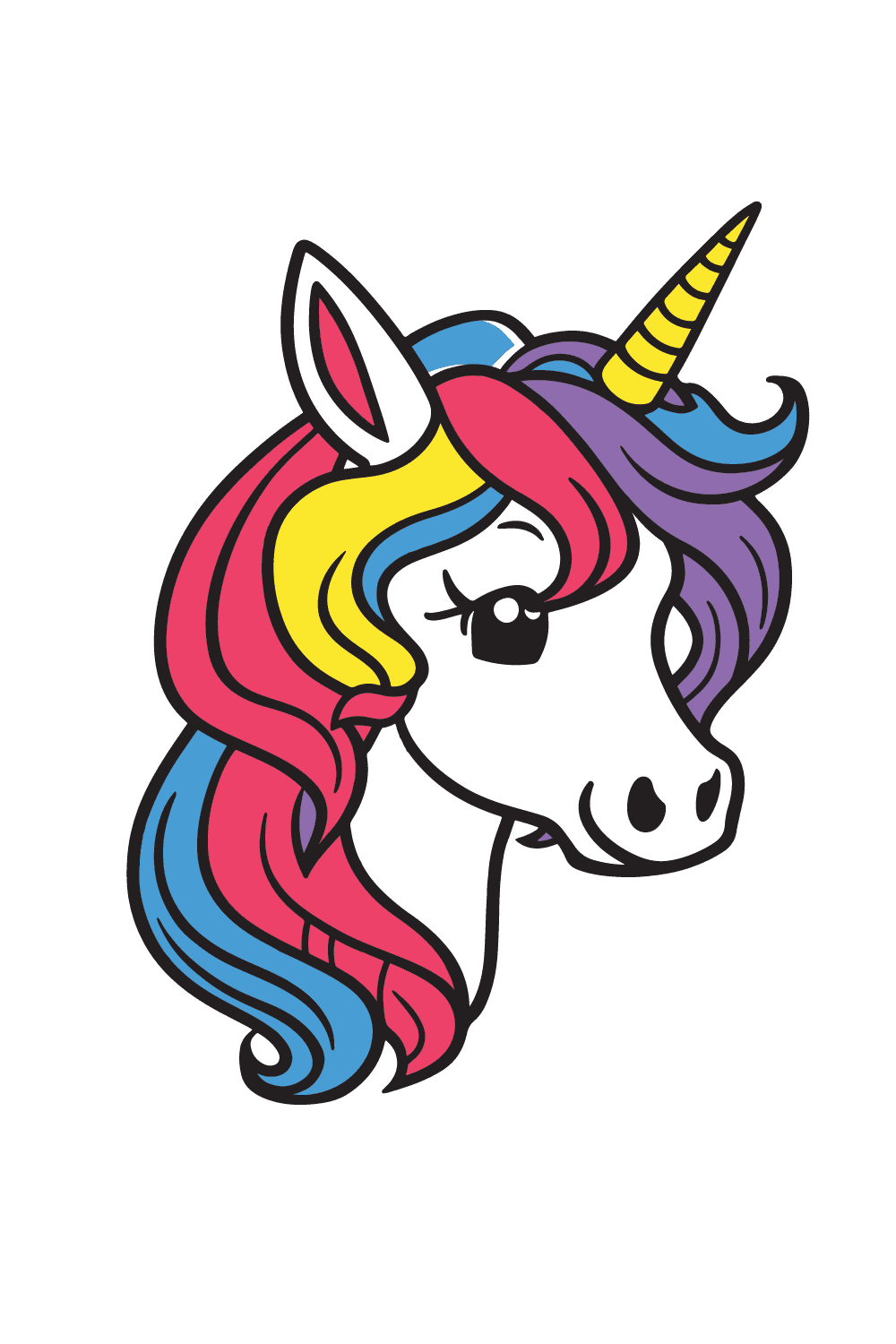 Colorful of unicorn clipart picture