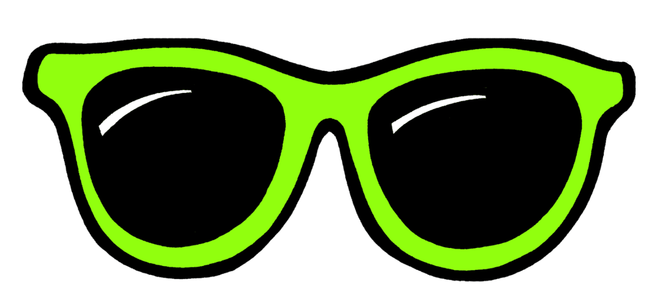 Glasses pin page clipart image