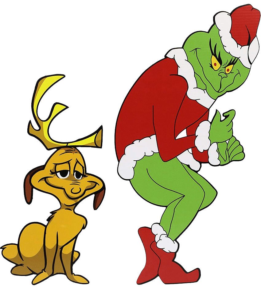 Dr seuss grinch and max clipart vector