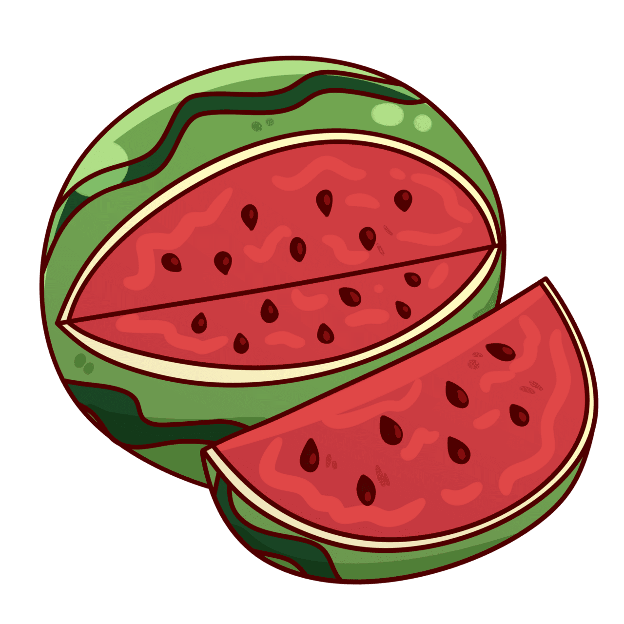 Fruit watermelon cartoon drawing healthy en clipart vector