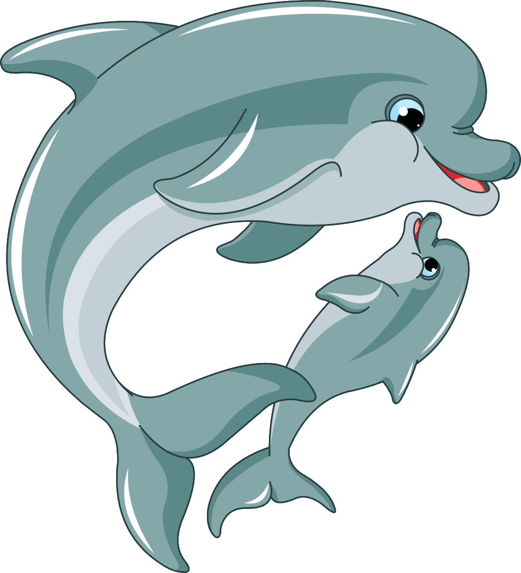 Dolphin pin page clipart picture 2