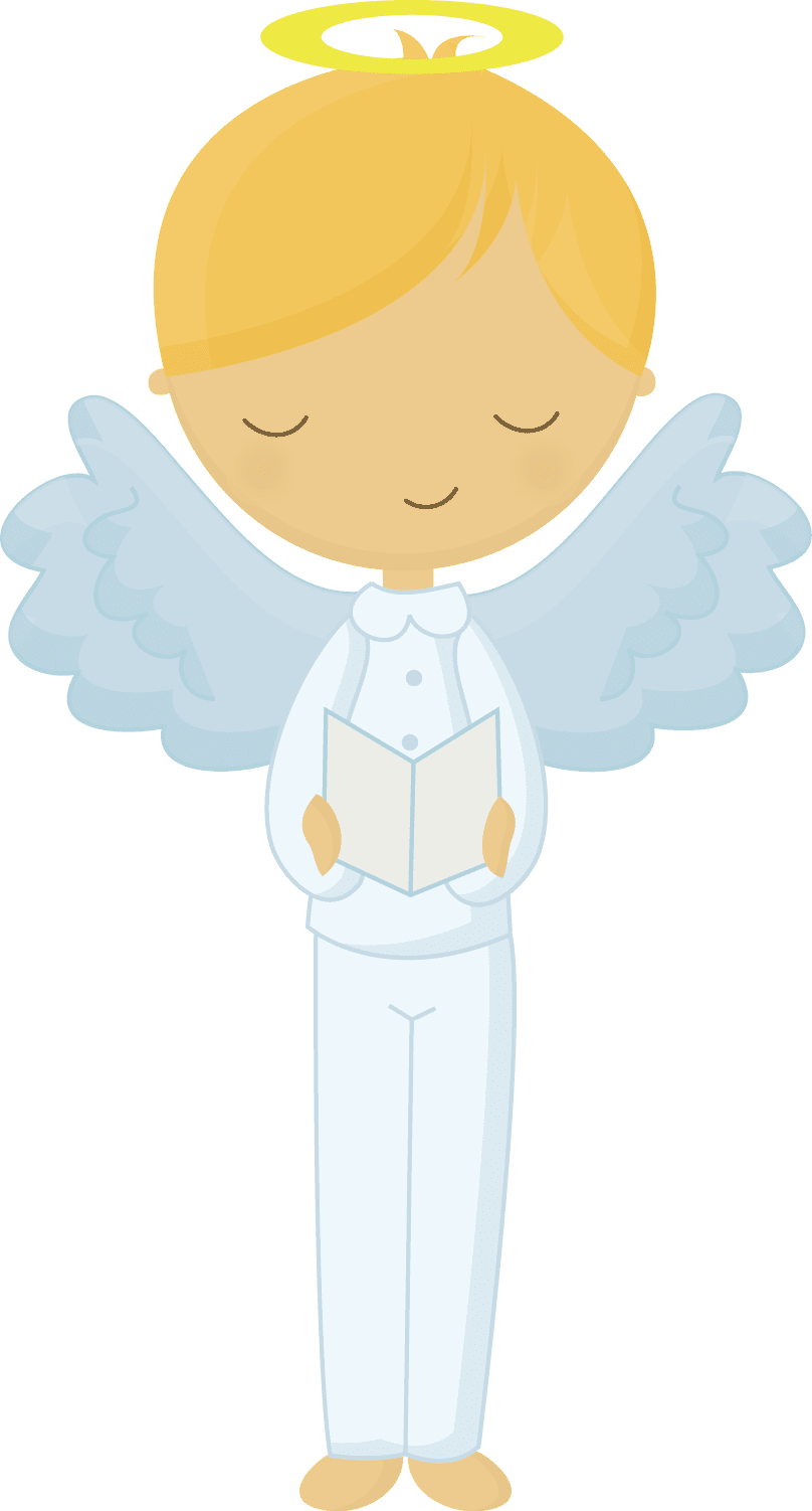 Angel pin page clipart vector 2