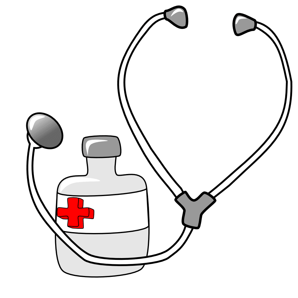 Stethoscope pin page clipart background