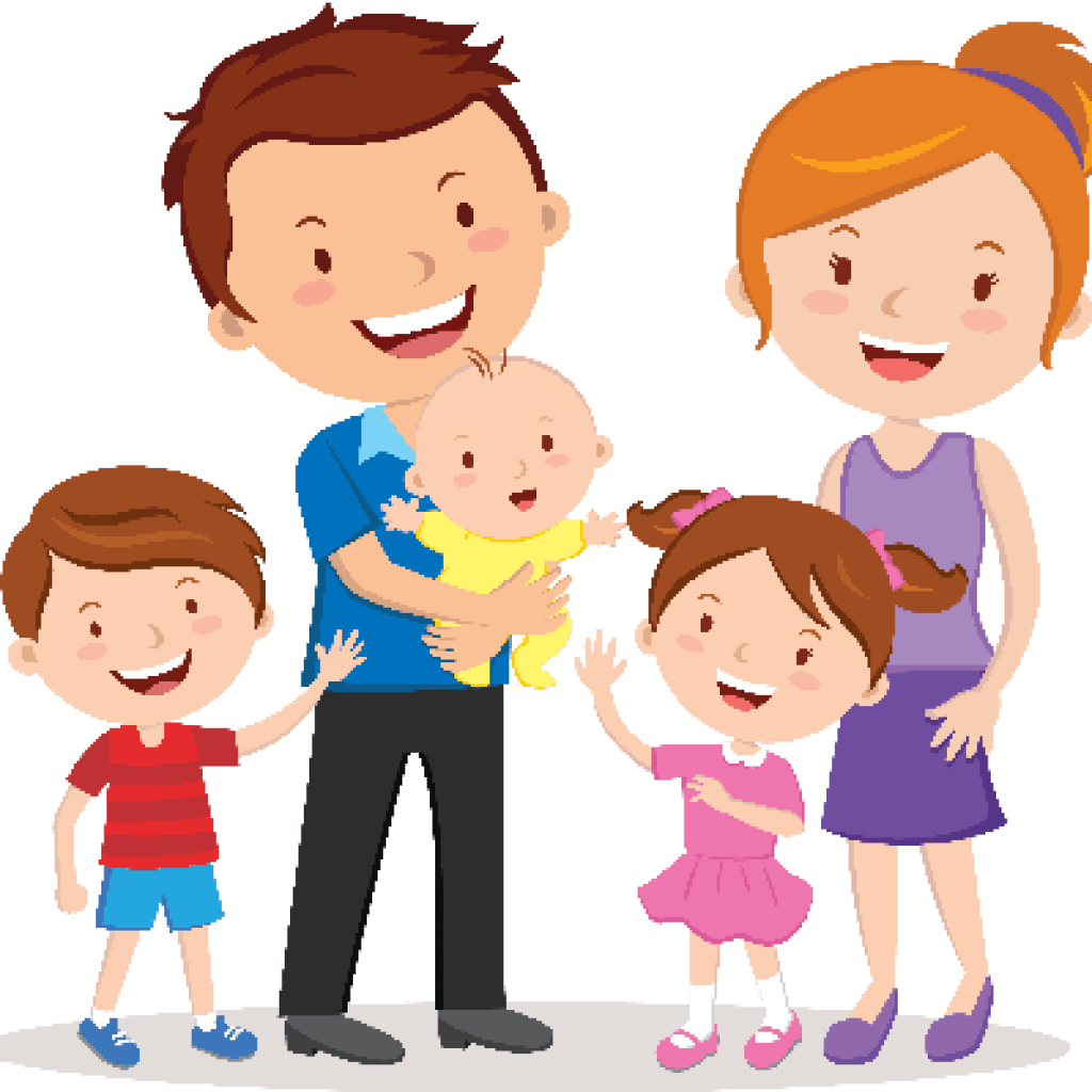 Children family picture clipart pr table cartoon