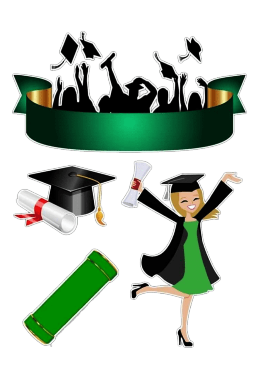 Graduation decora para bolo de formatura art poin clipart clip art