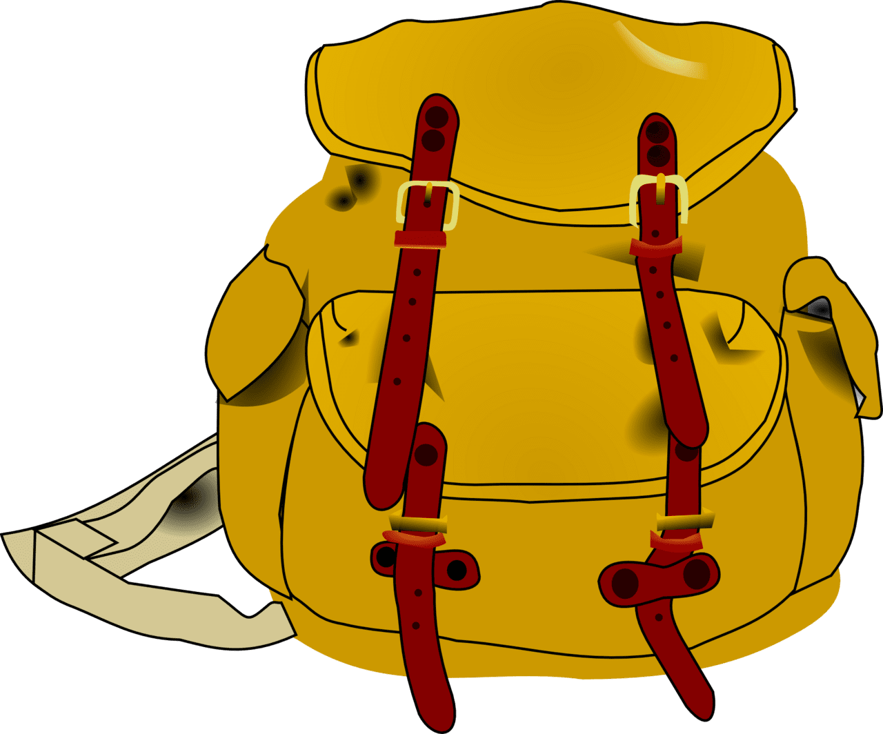 Backpack pin page clipart vector