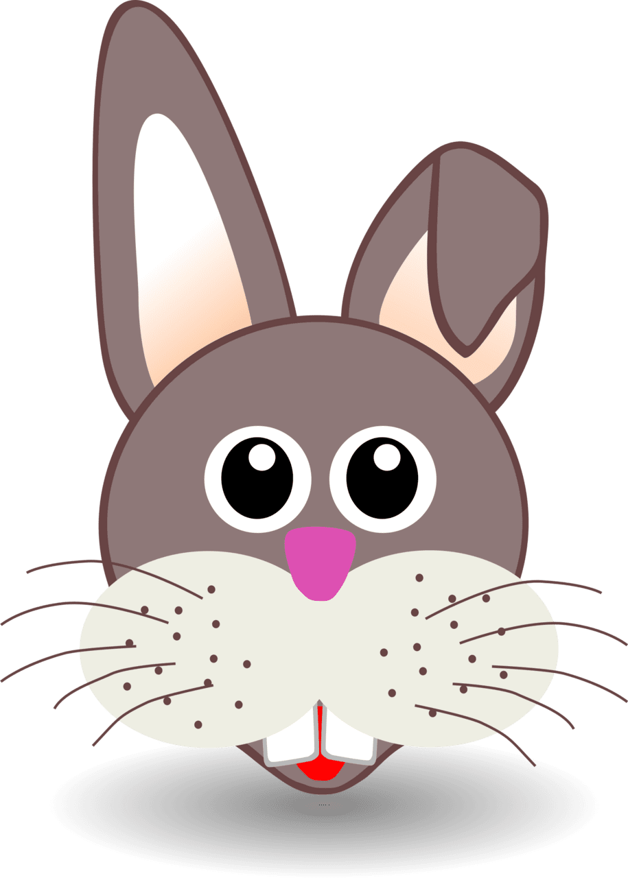 Easter bunny funny face clipart free