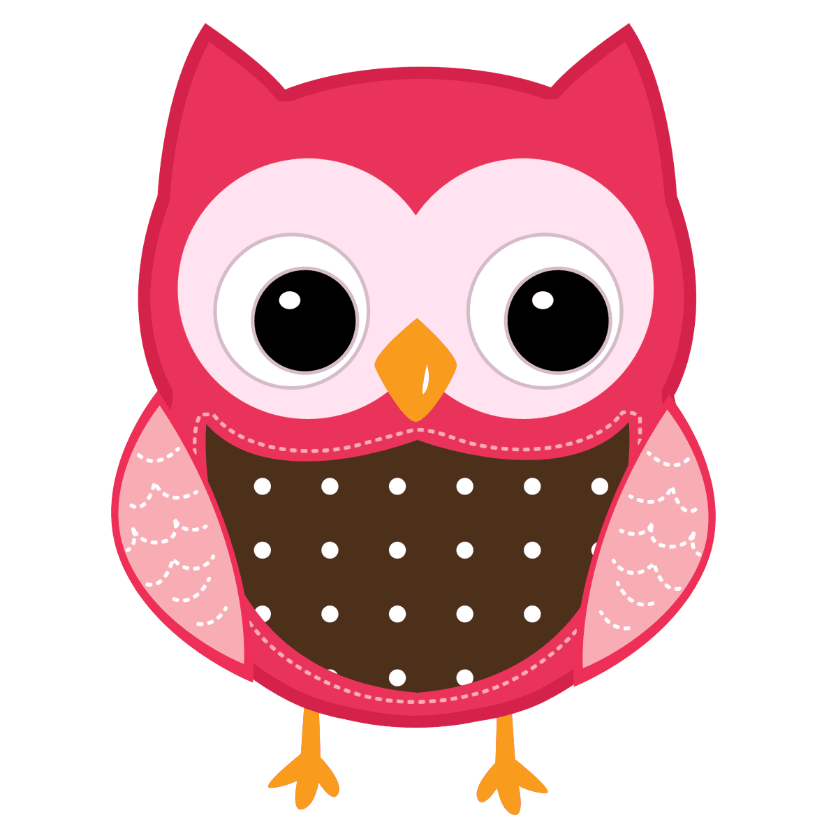 Owl pin page clipart image 2