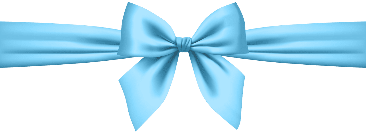 Soft blue bow clipart vector