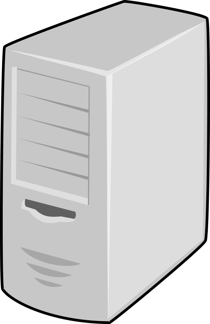 Computer dedicated server clipart vector