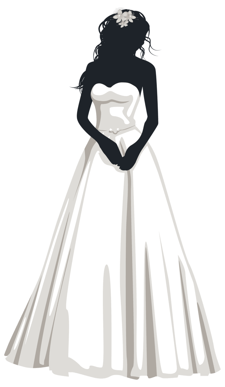 Wedding bride silhouette clipart best transparent