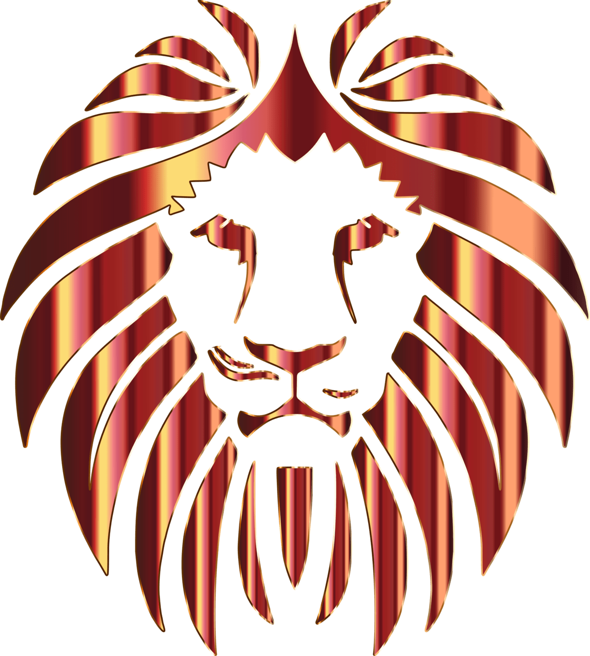 Gold lion bing cute love pictures vector clipart