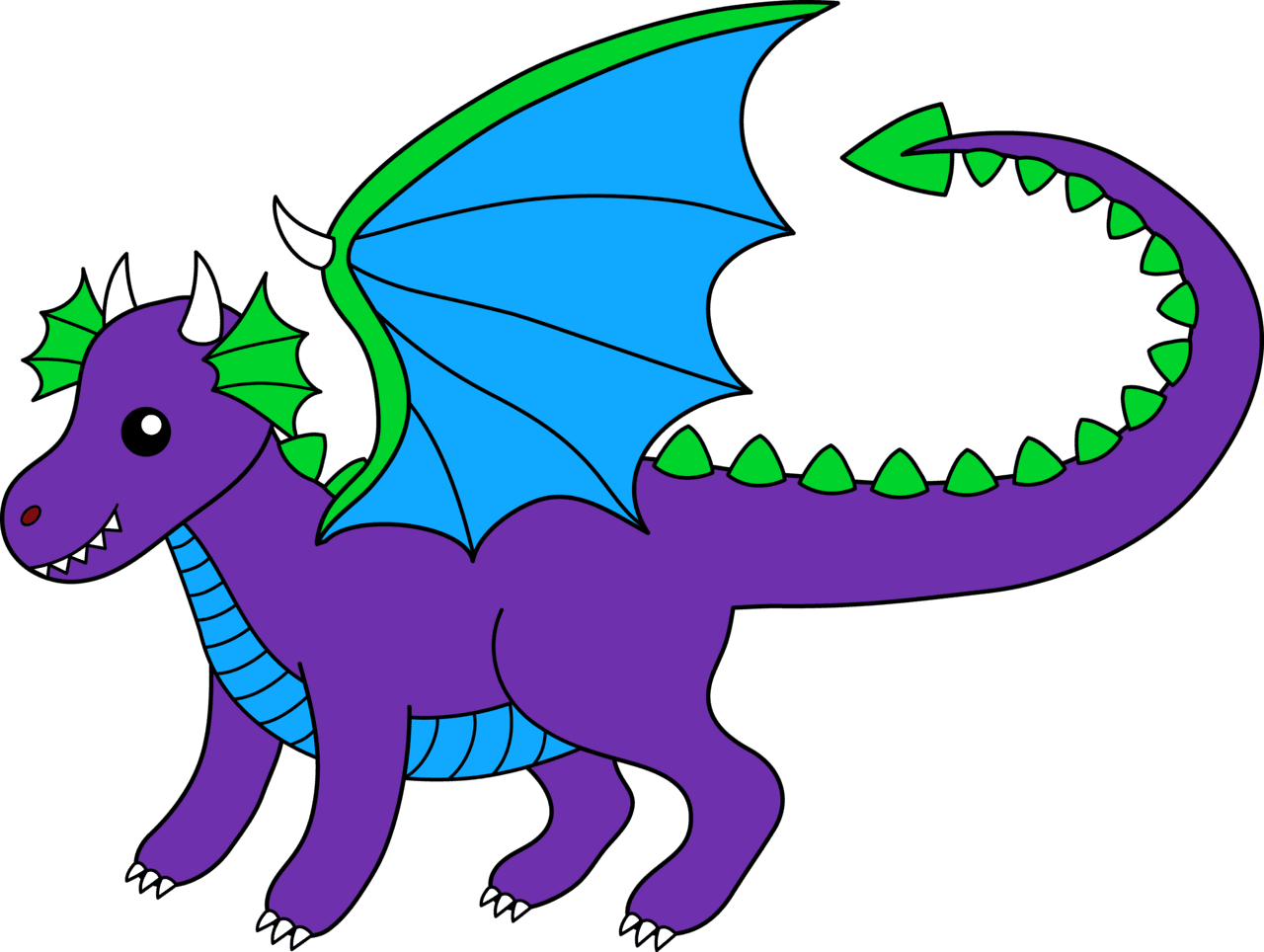 Dragon pin page clipart vector