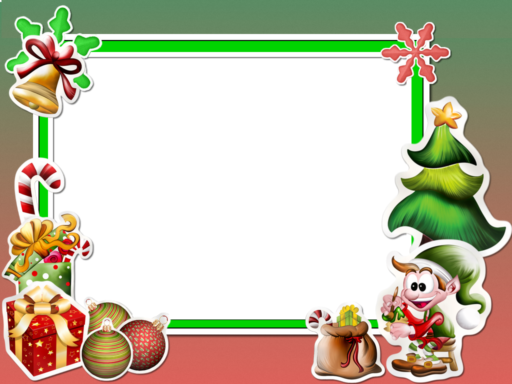 Christmas border frame clipart vector