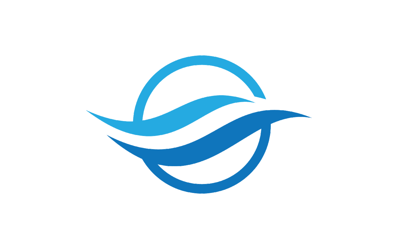 Water wave logo vector flat design template clipart