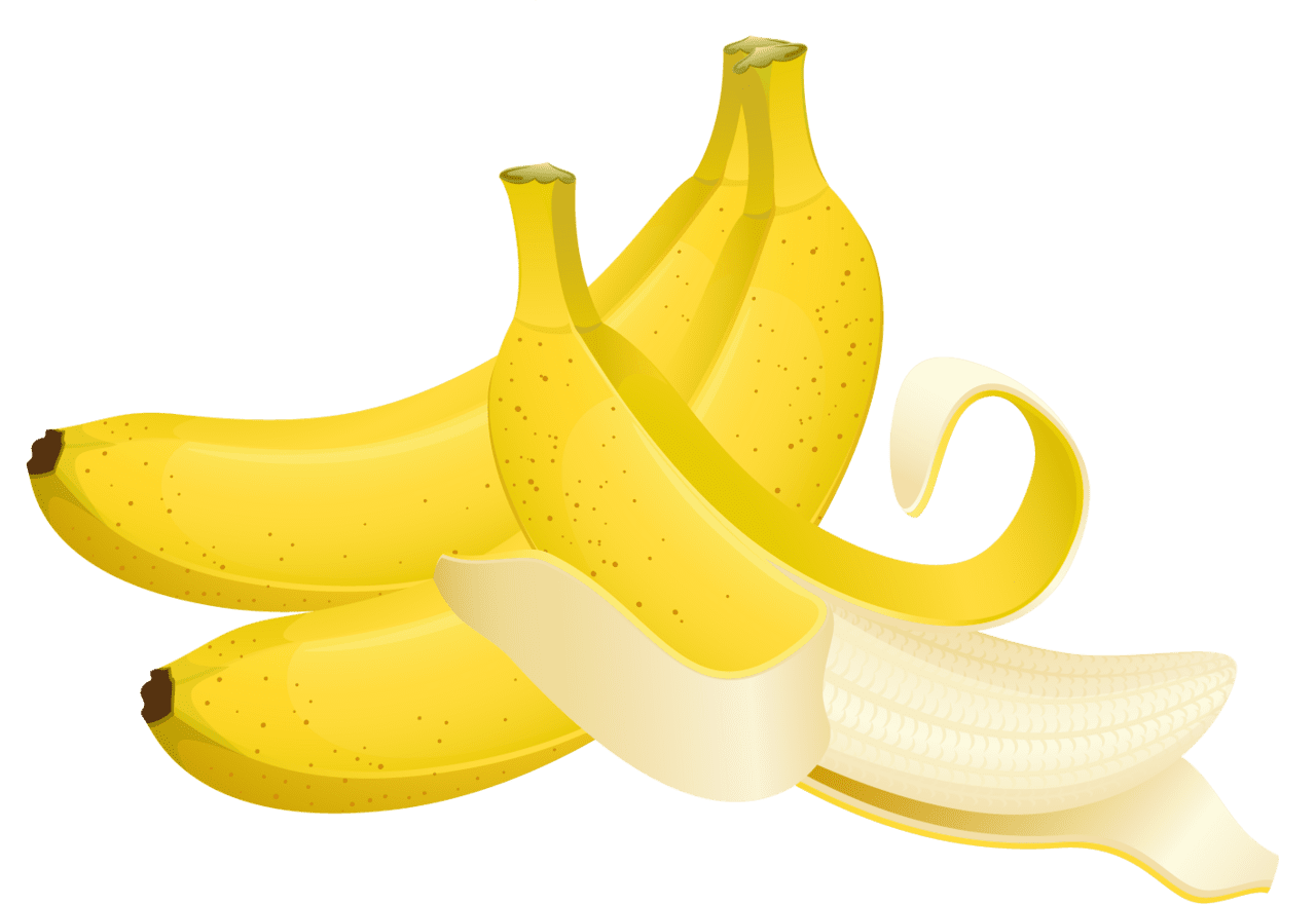 Large painted banana clipart fruit vector