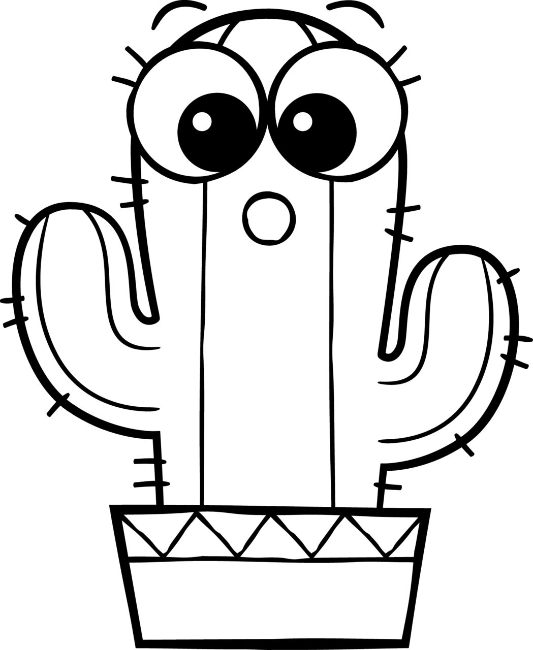 Cactus pin page clipart background 2