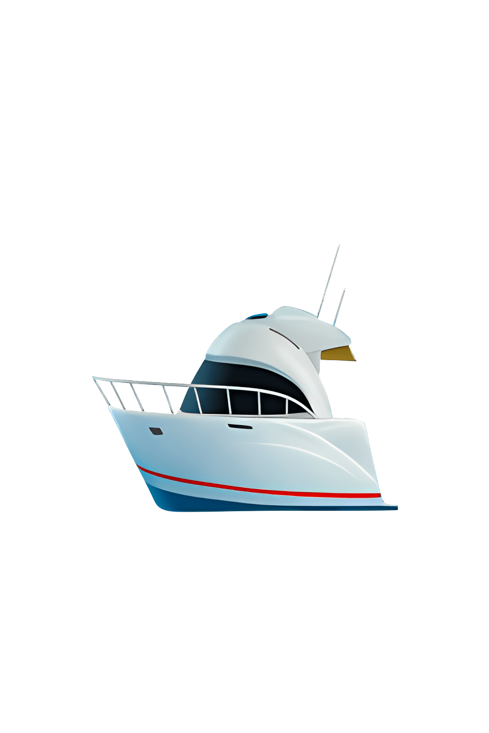 Motor boat emoji clipart logo