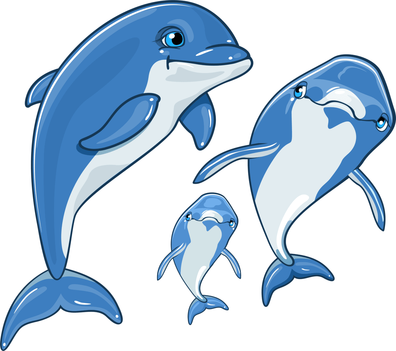 Dolphin pin page clipart image 2