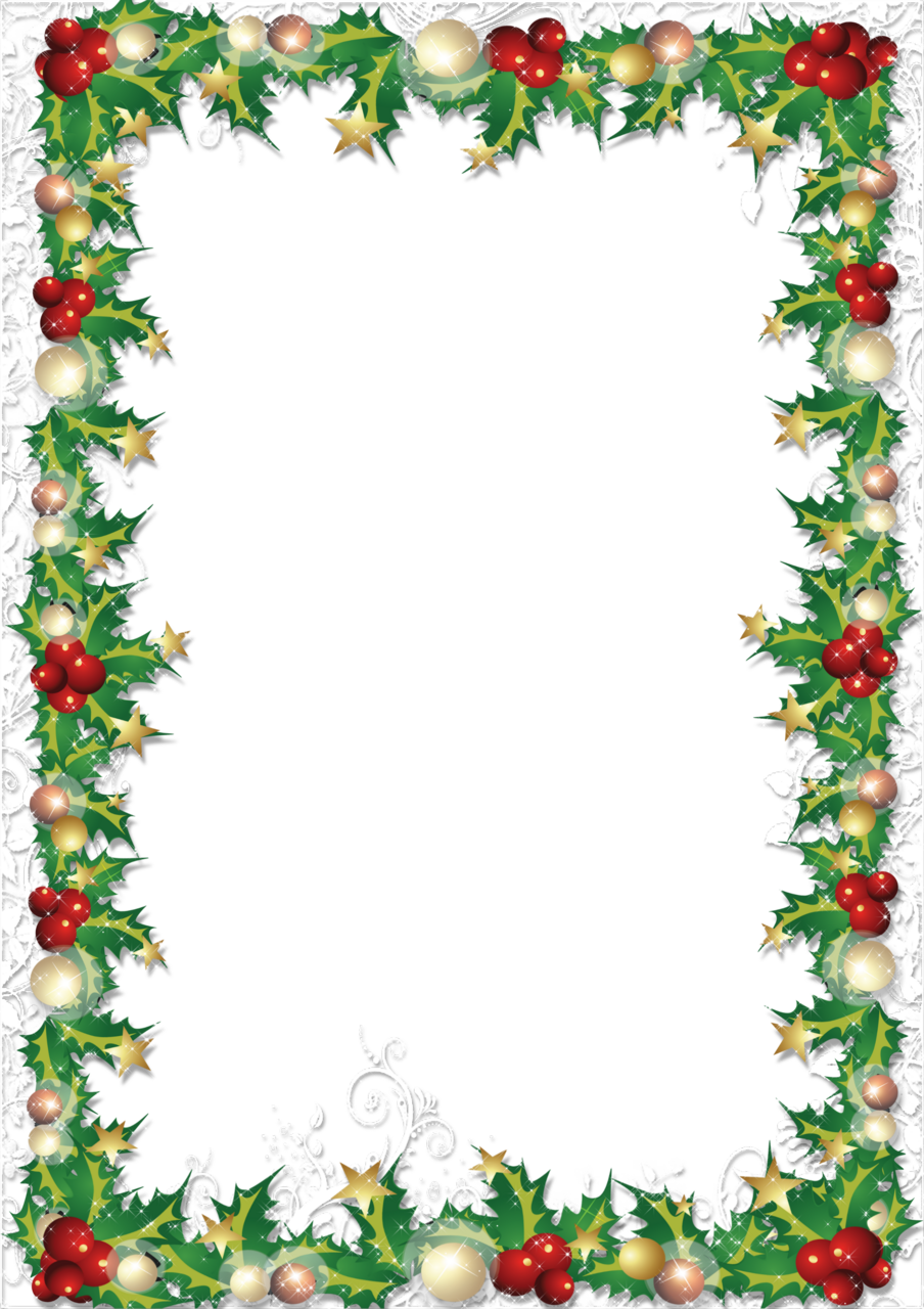 Christmas border pin page clipart picture 2