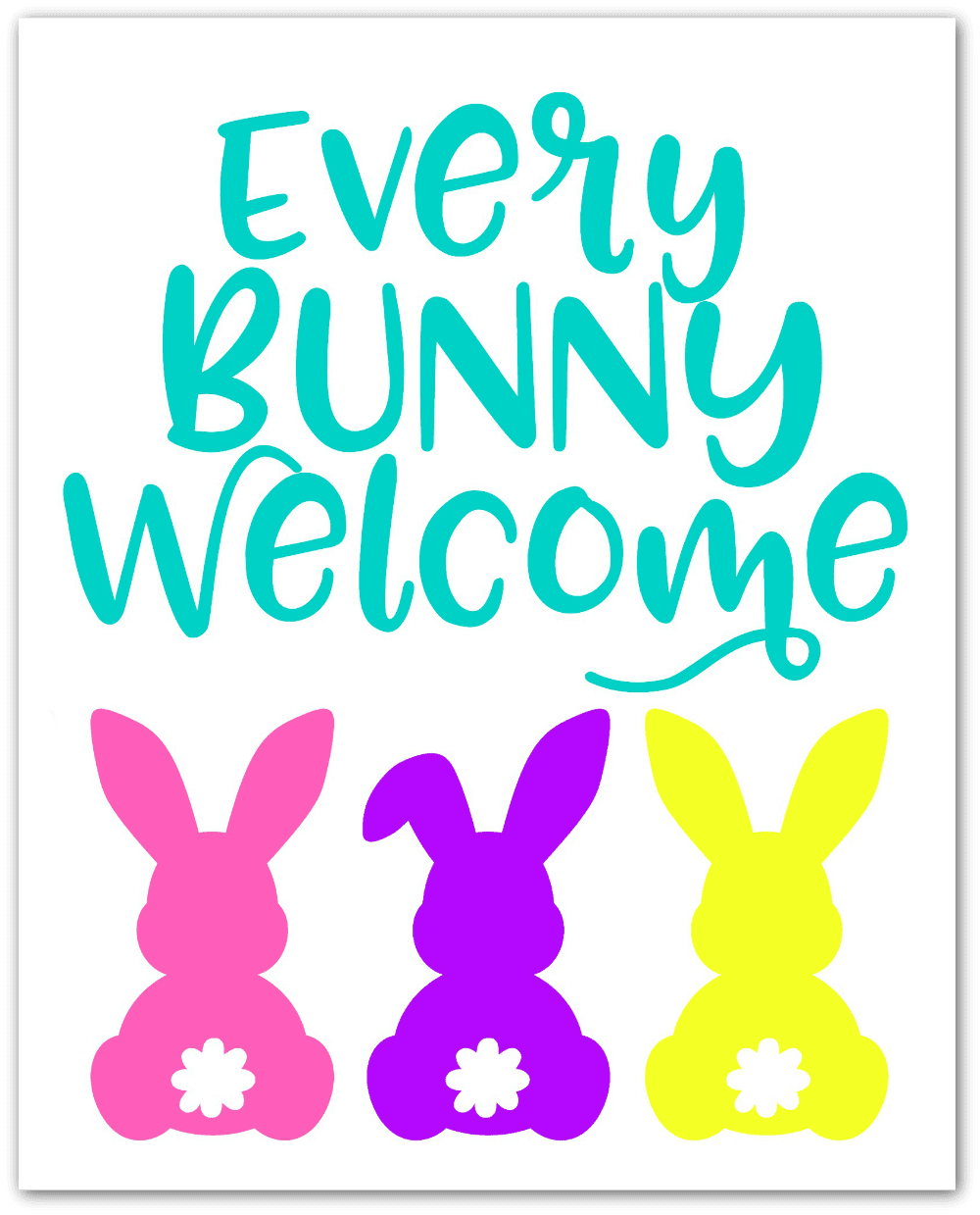 Easter bunny every wel printable printables decorations kids clipart vector