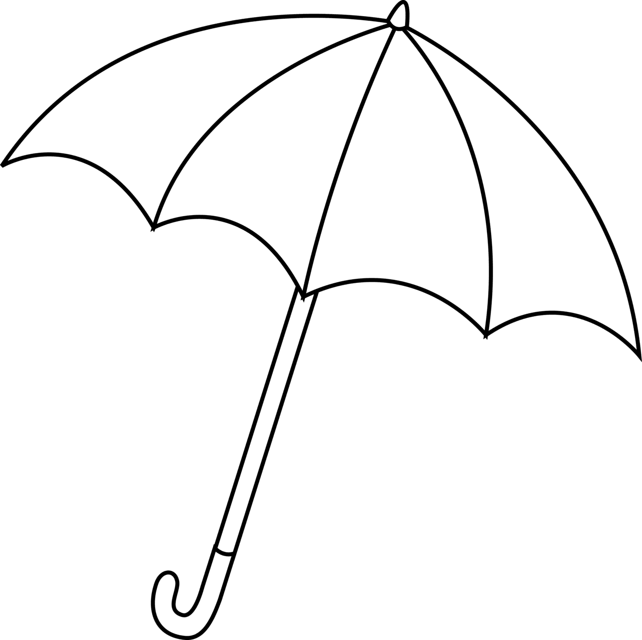 Umbrella outl clipart images pictures white black background